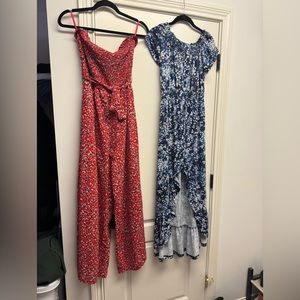 NWOT! Never worn! Strapless jumpsuit & off shoulder dress